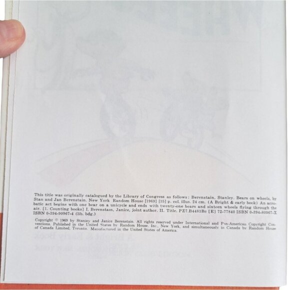 RARE Dr Seuss‎ Berenstain Bears On Wheels Vintage 1969 Hardcover Children's Book - Picture 7 of 14